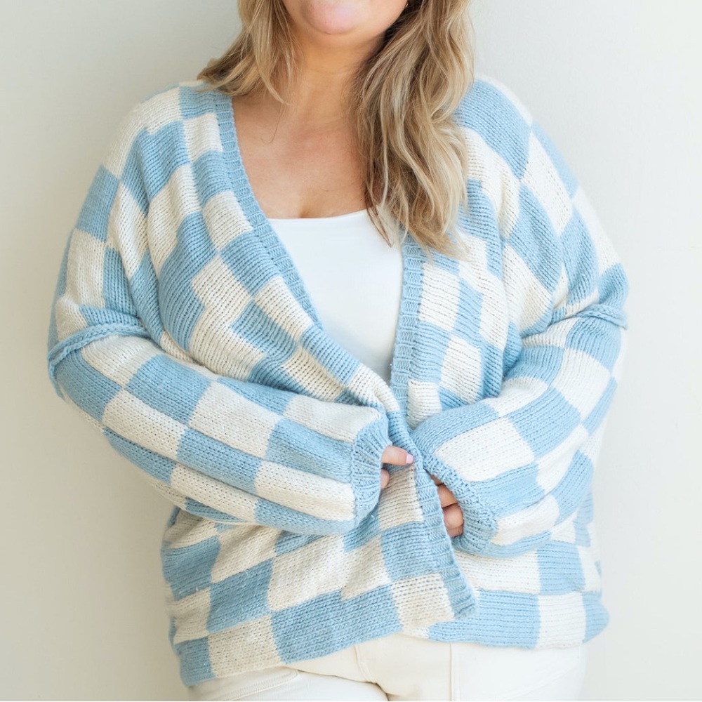 CJLA Clark Checkered Cardigan